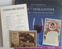 Wein Kleines Lot Mit Der Weinkalender Von Robinson, Jancis, Orginalverpackt, Eine Weinkarte Und Einige Postkarten Vigne - Other & Unclassified