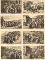 Wein Künstlerkarten-Serie Von Strieffler, 14 Karten Zum Weinanbau Ca. 1907-1914 Vigne - Sonstige & Ohne Zuordnung