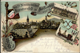 BAD HOMBURG - Gruss Vom 23.Mittlerh. KREISTURNFEST 1897 Mit S-o I-II Montagnes - Exhibitions