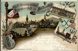 BAD HOMBURG - Gruss Vom 23.Mittlerh. KREISTURNFEST 1897 Mit S-o I-II Montagnes - Ausstellungen