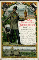 BERLIN - XX.MD BUNDESSCHIESSEN 1902 - GSK Mit S-o V. 6.7.02 Ecke Gestoßen I-II - Exposiciones