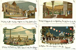 DÜSSELDORF - 4 Versch. So-Karten (Nr.2-5) INT. KUNST- Und GARTENBAUAUSSTELLUNG DÜSSELDORF 1904 I-II - Exhibitions