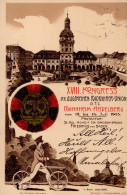 HEIDELBERG-MANNHEIM - XVIII. RADFAHRER-UNION-KONGRESS 1903 Festpostkarte No 1 I - Ausstellungen