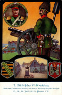 PLAUEN I.V. - 3.SÄCHSISCHER ARTILLERIETAG 1911 Festpostkarte I-II - Ausstellungen