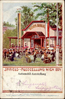 Ausstellung Wien Spiritus-Ausstellung 1904 Automobil-Ausstellung Sign. Witt II (Ränder Abgestossen) Expo - Esposizioni