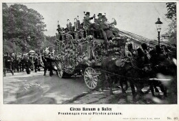 Zirkus Barnum Und Bailey Prunkwagen Von 40 Pferden Gezogen I-II (RS Klebereste) - Circo