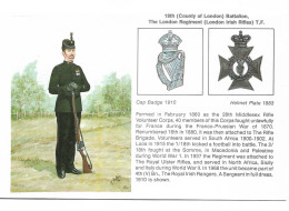 Postcard British Army 18th (County Of London) Battalion The London Regiment (London Irish Rifles) Bryan Fosten Unposted - Reggimenti