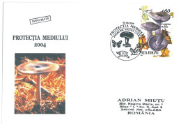 COV 997 - 3157 MUSHROOMS, Romania - Cover - Used - 2004 - Lettres & Documents