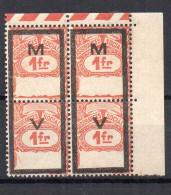 !!! FISCAUX, SECURITE SOCIALE BLOC DE 4 DU N°38 NEUF ** COIN DATE - Stamps