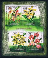 Bloc Sheet Fleurs Orchidées Flowers Orchids  Neuf  MNH **  Central Africa Centrafricaine 2012 - Orchideeën