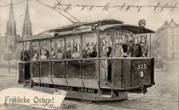 Ostern Osterhasen Straßenbahn I-II Paques - Easter