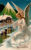 Weihnachten Engel Prägekarte I-II Noel Ange - Otros & Sin Clasificación