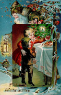Weihnachtsmann Kinder Prägekarte I-II Pere Noel - Altri & Non Classificati