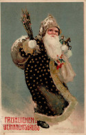 Weihnachtsmann Prägekarte I-II Pere Noel - Autres & Non Classés