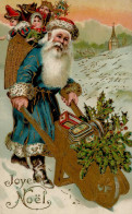 Weihnachtsmann Prägekarte I-II Pere Noel - Altri & Non Classificati