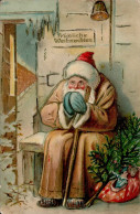Weihnachtsmann Prägekarte II (Ecken Abgestossen) Pere Noel - Sonstige & Ohne Zuordnung
