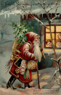 Weihnachtsmann Spielzeug Kinder Prägekarte I-II Pere Noel Jouet - Other & Unclassified