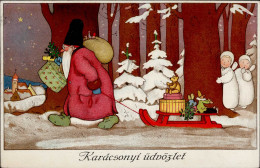 Weihnachtsmann Karacsonyi Udvözlet I-II Pere Noel - Sonstige & Ohne Zuordnung