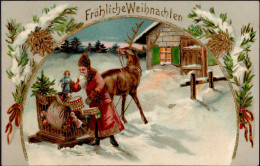 Weihnachtsmann Spielzeug Prägekarte I-II Pere Noel Jouet - Other & Unclassified