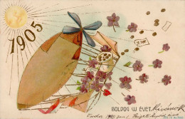 Neujahr 1905 Boldog Uj Evet Prägekarte I-II Bonne Annee - Neujahr