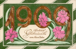 Neujahr 1909 Prägekarte I-II Bonne Annee - New Year