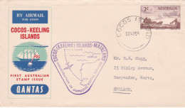 From Australia To UK - 1955 - Storia Postale