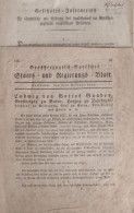 Adel Baden Geschäftsinstruktion Für Sämtliche Mit Bildung Des Landsturms Im Großherzogtum Beschäftigte Personen Von 1814 - Königshäuser