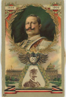 Kaiser Wilhelm II. Mechanische Dreh-Karte I-II - Familias Reales