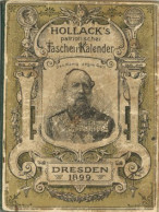 Adel Sachsen Dresden König Albert Hollacks Patriotischer Taschenkalender 1899 Mit 94 Seiten (Gebrauchsspuren) - Familles Royales
