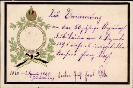 Kaiser Franz Josef I. Prägekarte 1898 I-II - Royal Families