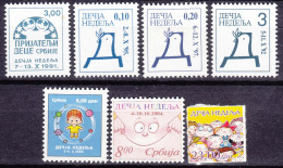 Yugoslavia Republic Charity Childrens Week Stamps, Mint Never Hinged - Beneficiencia (Sellos De)