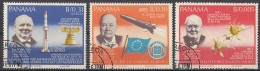 PANAMA - 1967 -  Lotto Di 3 Valori Usati Dedicati A W. Churchill: Yvert 442 E Posta Aerea 413/414 - Panama