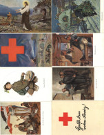 Rotes Kreuz Helft Dem Roten Kreuz 8er-Serie Mit Klappkarte I-II - Red Cross