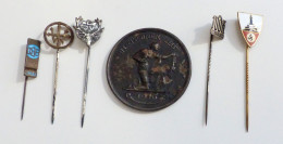 Militär Lot Mit 5 Nadeln Und 1 Medaille - Otros & Sin Clasificación