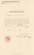 WK I Bescheinigung (21x34 Cm) Zum Tragen Der Schwerter Auf Dem Ordensbande, Wien 18. Mai 1917 II - Altri & Non Classificati