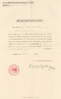 WK I Bescheinigung (21x34 Cm) Zum Tragen Der Schwerter Auf Dem Ordensbande, Wien 18. Mai 1917 II - Andere & Zonder Classificatie