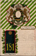 Regiment Chemnitz Königlich Sächsische Infanterie-Regiment Nr. 181 Prägekarte I-II - Reggimenti