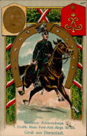Regiment Darmstadt Großherz. Artilleriekorps, 1. Großh. Feld-Artl.-Regt Nr.25 Prägekarte I-II - Regiments