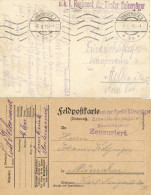 Feldpost WK I  2x K.u.k. Tiroler Kaiserjäger, U.a. 1. Regiment, Klosterkaserne I-II - Autres & Non Classés