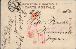 Kriegsgefangenenpost Aus Japan Oita Ansichtkarte Mit Seltenen Furyoyubin Stempel, Kenetsuzumi, Zensor Muto Und Hs.Postle - Andere & Zonder Classificatie