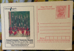 Folk Dance, Native People, Chhattisgarh, Costumes,meghdoot, Postal Stationery, India, - Baile