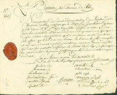 Bataillon Des Chasseurs Du Rhin Certificat Pour Un Brave Capitaine Au Bivouac En Avant De Obertustadt ? An 2 - 1701-1800: Precursors XVIII