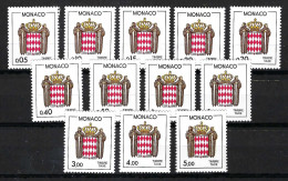 MONACO Taxe 1985-86:  Lot De Neufs** - Segnatasse