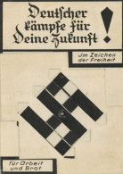 NS-VORLÄUFER WK II - MECHANIK-DREHKARTE (erscheint Hakenkreuz) DEUTSCHER KÄMPFE Für DEINE ZUKUNFT Im Zeichen Der Freihei - Weltkrieg 1939-45