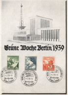 3. Reich Grüne Woche Berlin 1939 Schmuckblatt Mit WHW-Marken I- - War 1939-45