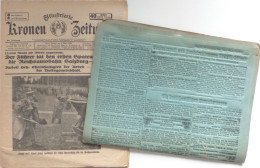 Propaganda WK II 27 Propaganda-Zeitungen Kronen-Zeitung 1938 Und 1 Druckplatte Vom Neuen Wiener Tagblatt 30. Sept. 1939  - Weltkrieg 1939-45