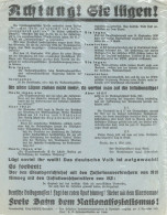 Propaganda WK II Flugblatt Freie Bahn Dem Nationalsozialismus 1931 II - Oorlog 1939-45