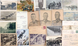 Propaganda WK II Kleine Sammlung Karten, Fotos, Belege, Wehrmachtspropaganda, Feldpost, Etc. Unterschiedliche Erhaltung - Guerra 1939-45