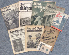 Propaganda WK II Lot Mit Versch. Zeitungen Die Wehrmacht, Flug Und Werft Etc. Und DR-GSK II - Guerra 1939-45
