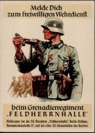 Propaganda WK II - GRENADIERREGIMENT D. SA-STANDARTE FELDHERRNHALLE - Melde Dich Zum Freiwilligen Wehrdienst Künstlerkar - Guerre 1939-45
